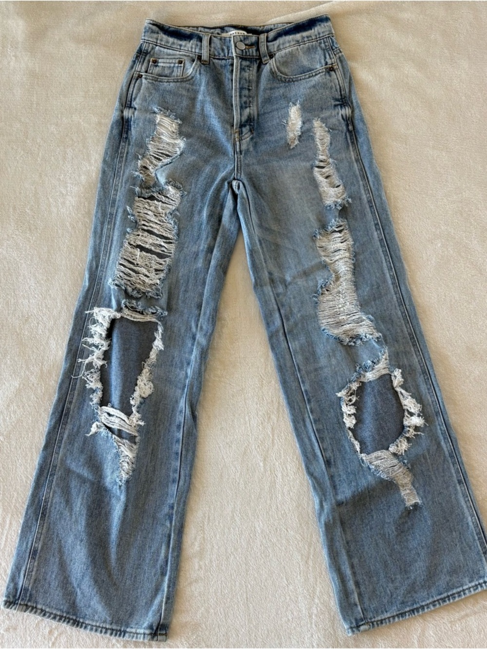 PacSun High Rise Jeans Size 26 Light Wash Wide Leg